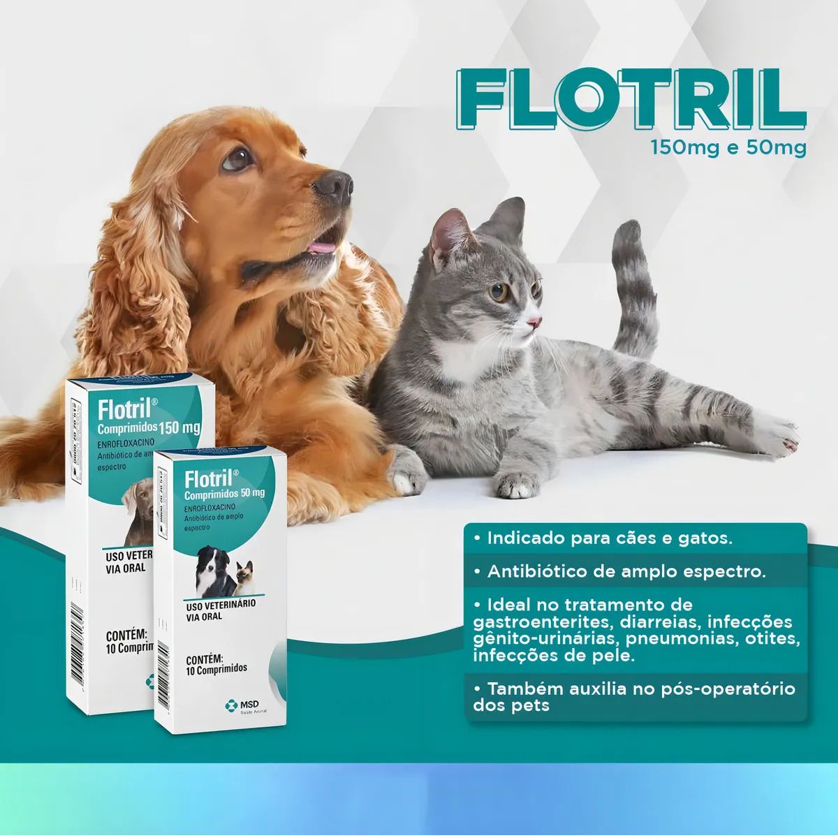 Flotril 150mg 10 Comprimidos - MSD - VAL: FEV/26 - Imagem 5
