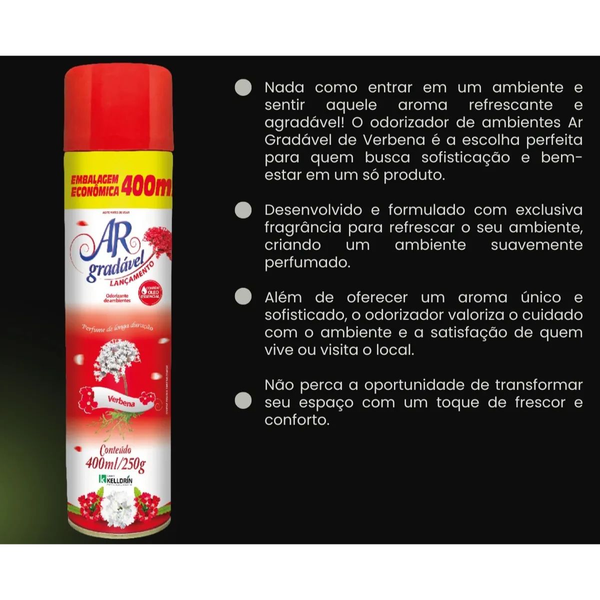 Ar Gradavel Verbena 400ml - Imagem 7