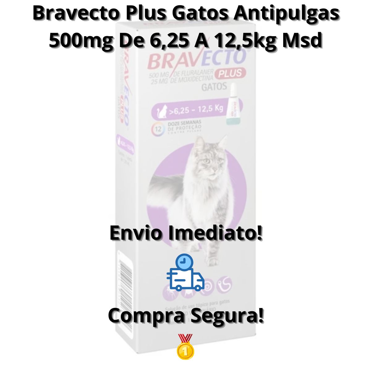 Bravecto Gato Plus 6,25kg a 12,5kg - Imagem 6