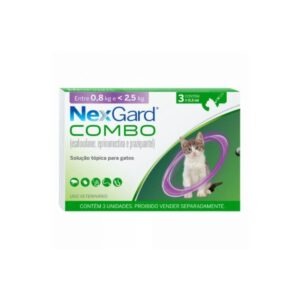 Nexgard Combo Gatos 0,8 - 2,5kg - 3 Seringas