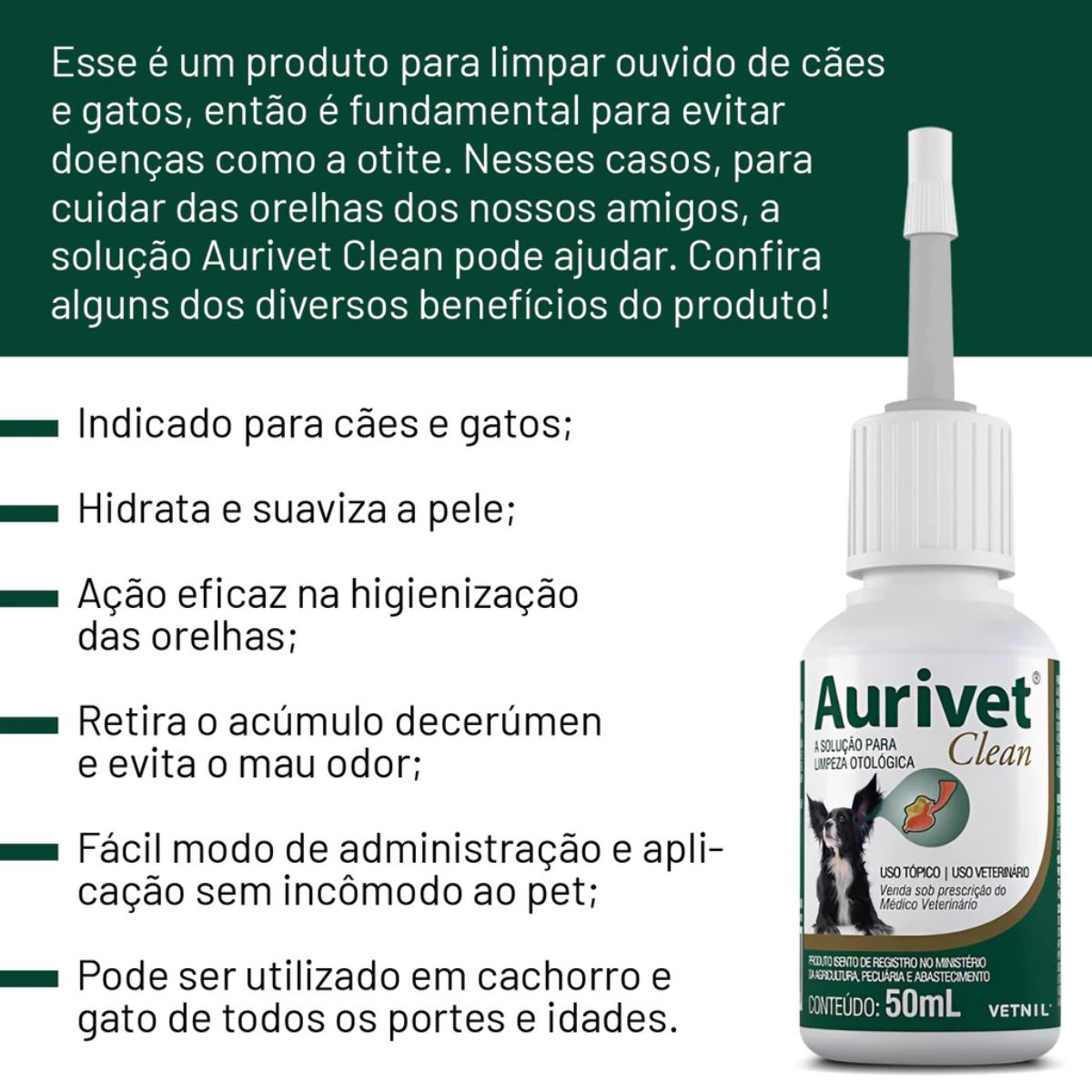 Aurivet Clean 50ml - Imagem 5