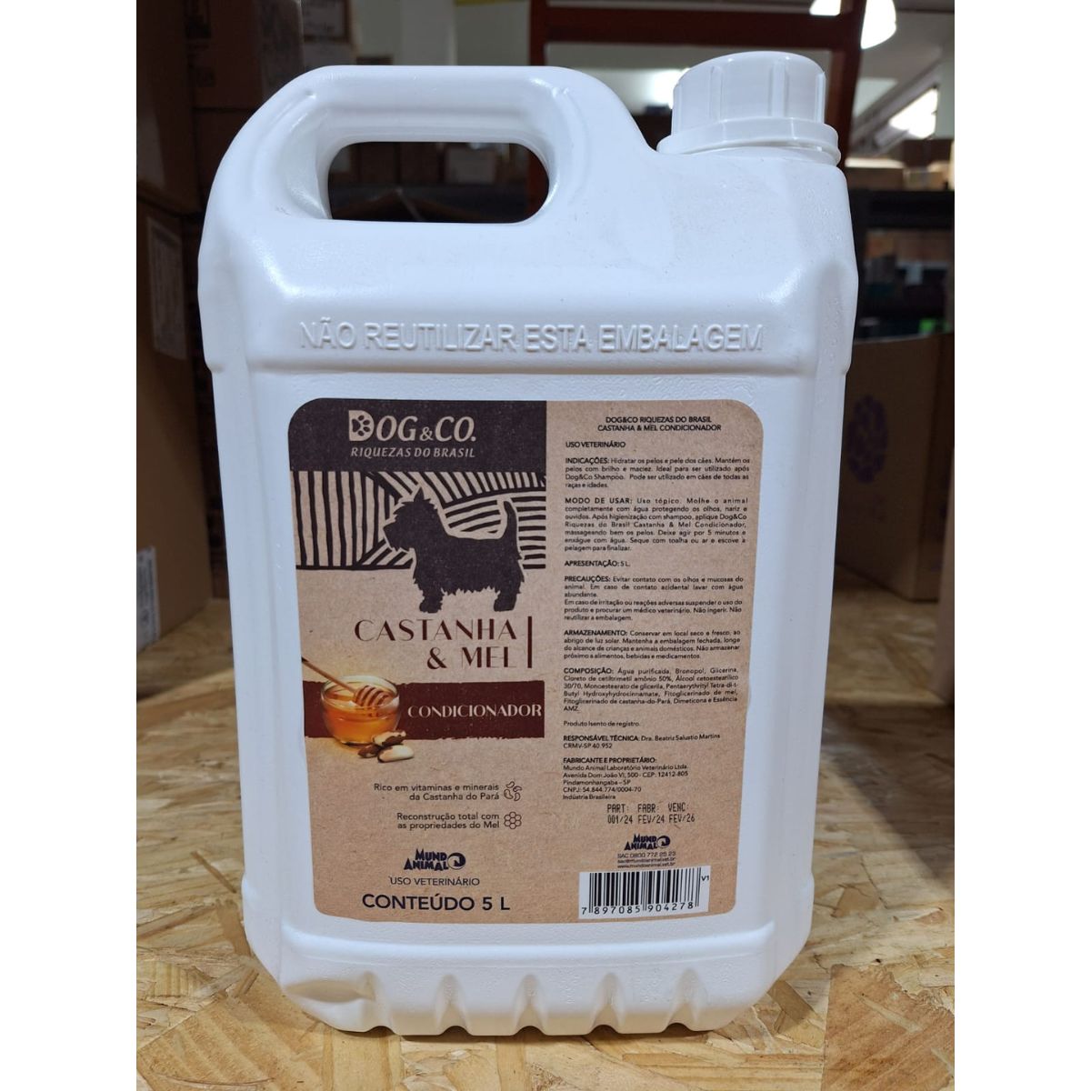 Dog&Co Riquezas Do Brasil Condicionador Castanha E Mel 5l - Imagem 2