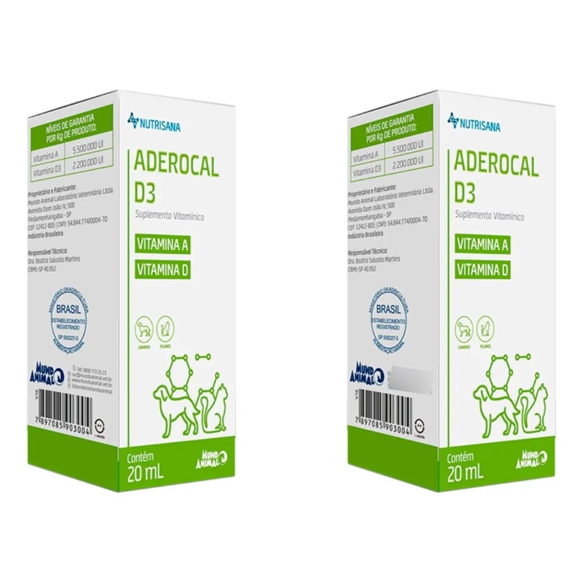 Kit 2 un Aderocal D3 20ml - Imagem 2