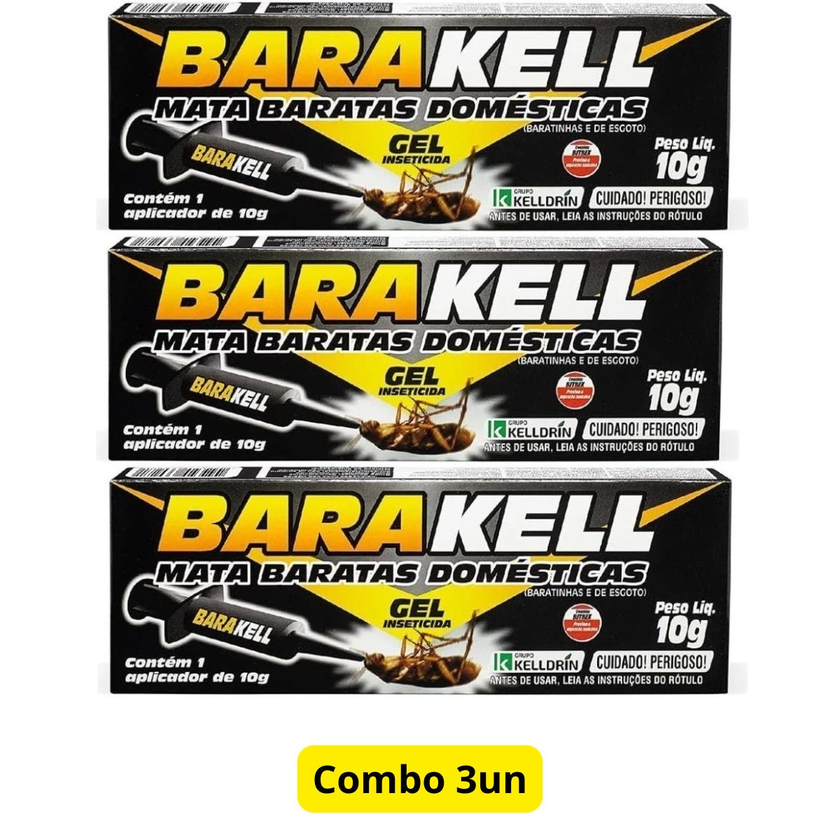 3 Barakell Gel 10g Eficaz Contra Baratas - Kelldrin - Imagem 2