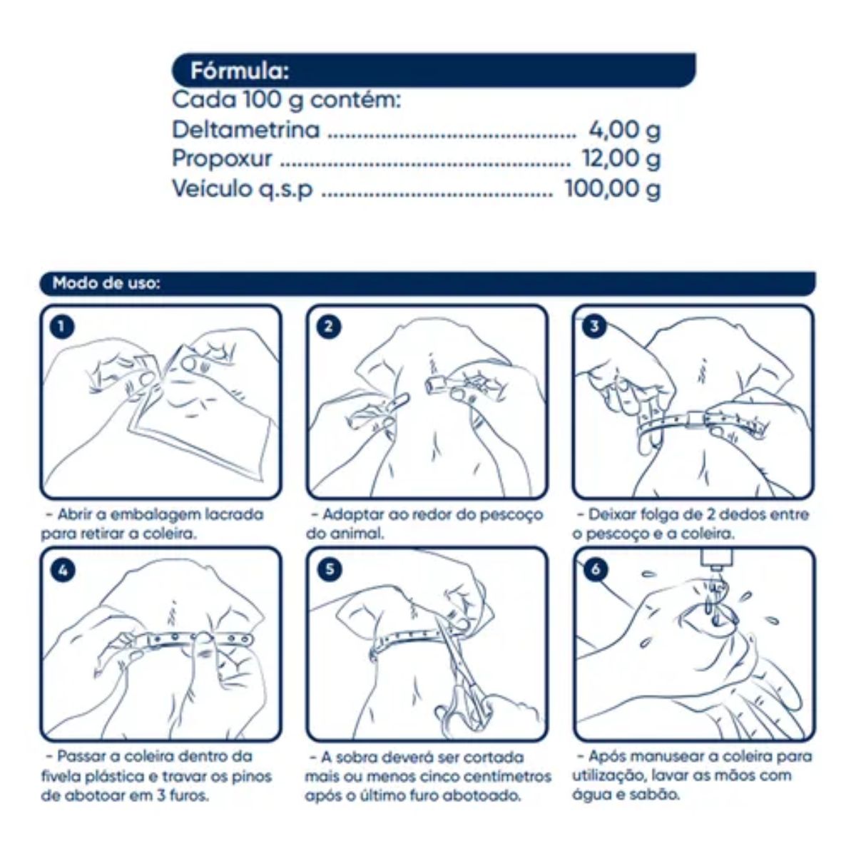 Leevre 48cm Coleira Anti Pulgas E Carrapatos P/m Ouro Fino - Imagem 8