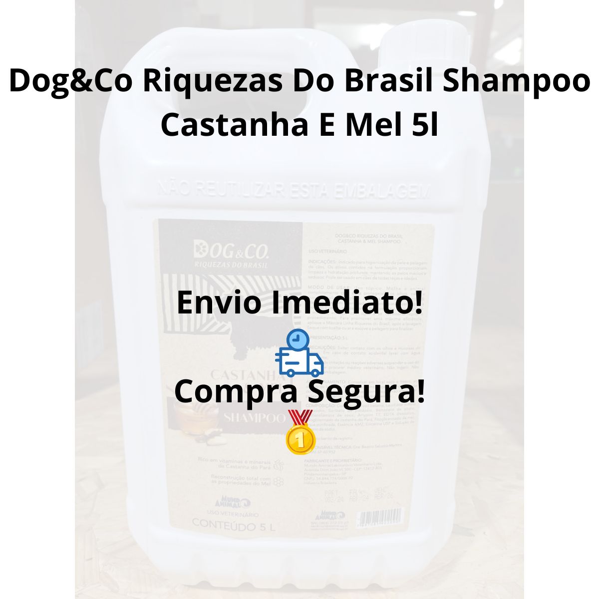 Dog&Co Riquezas Do Brasil Shampoo Castanha E Mel 5l - Imagem 5