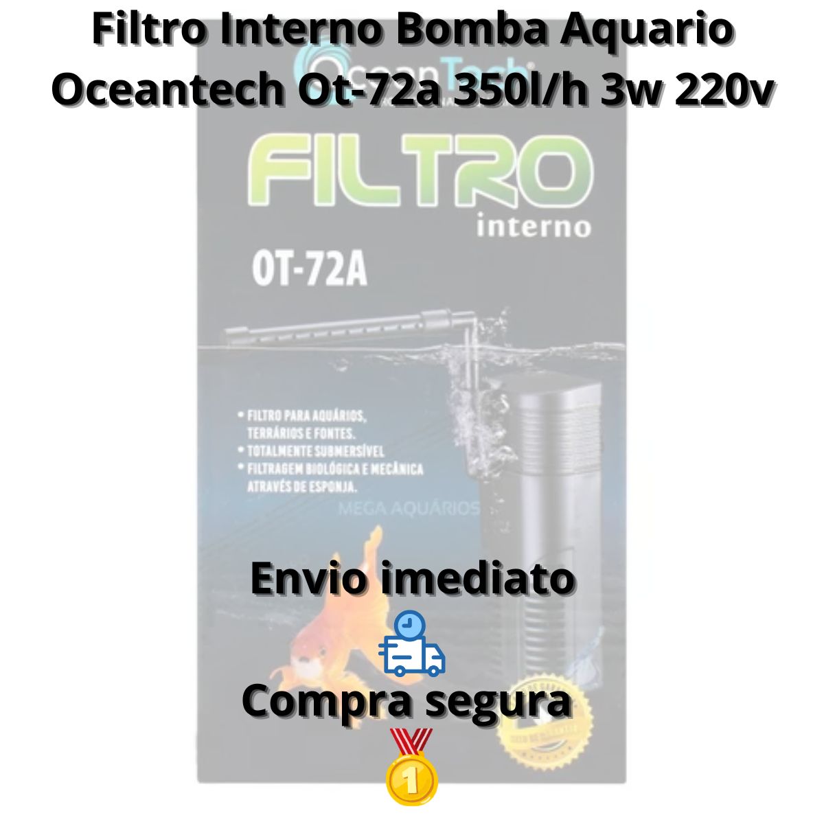 Filtro Interno Ot 72a 350l/h 3w 220v - Imagem 5