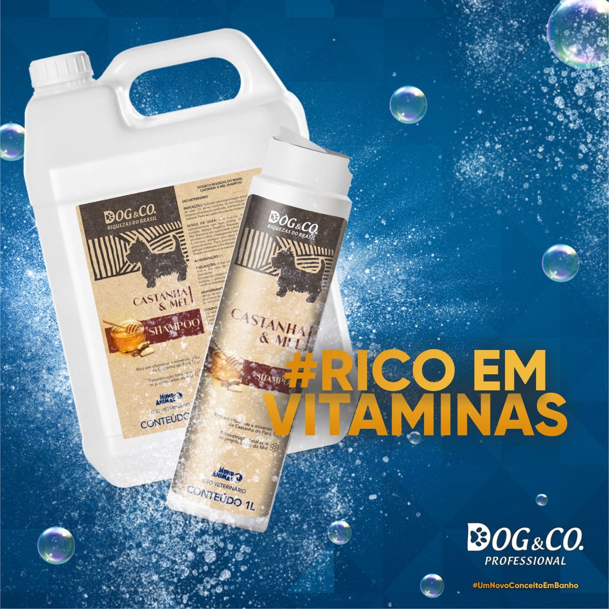 Dog&Co Riquezas Do Brasil Shampoo Castanha E Mel 5l - Imagem 4