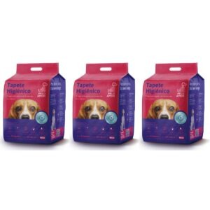 3un Tapete Higiênico 30un 80x60cm Pelo Amor - Ibasa