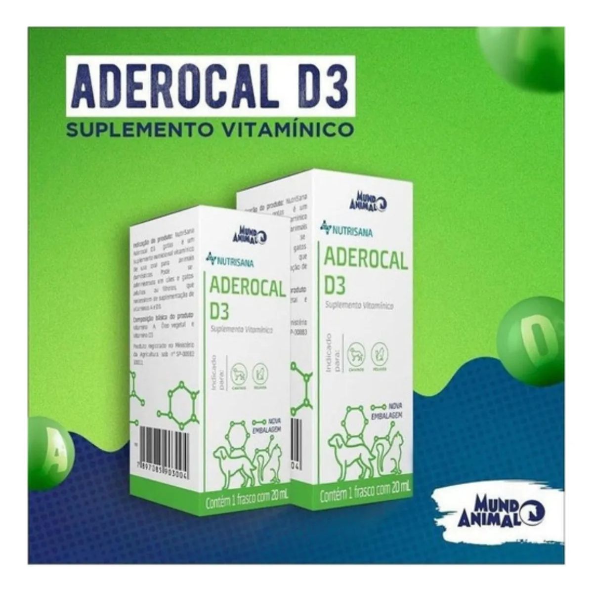 Kit 2 un Aderocal D3 20ml - Imagem 3