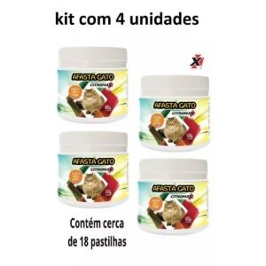 Kit 4 Unidades - Afasta Gato Pastilhas Repelente 300g