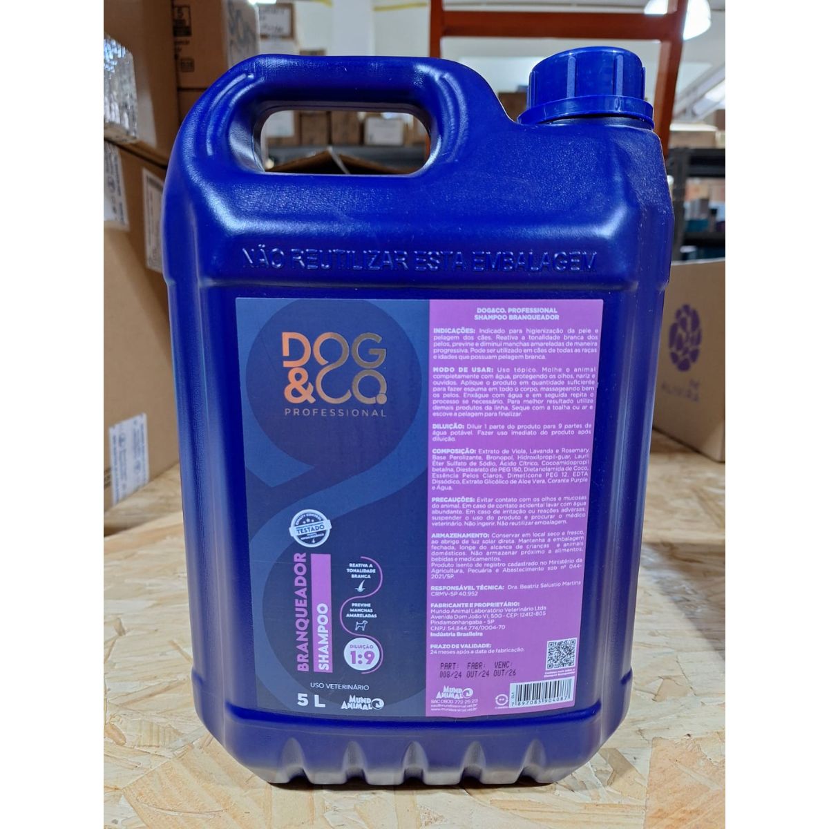 Dog&Co Professional Shampoo Branqueador 5l - Mundo Animal - Imagem 2