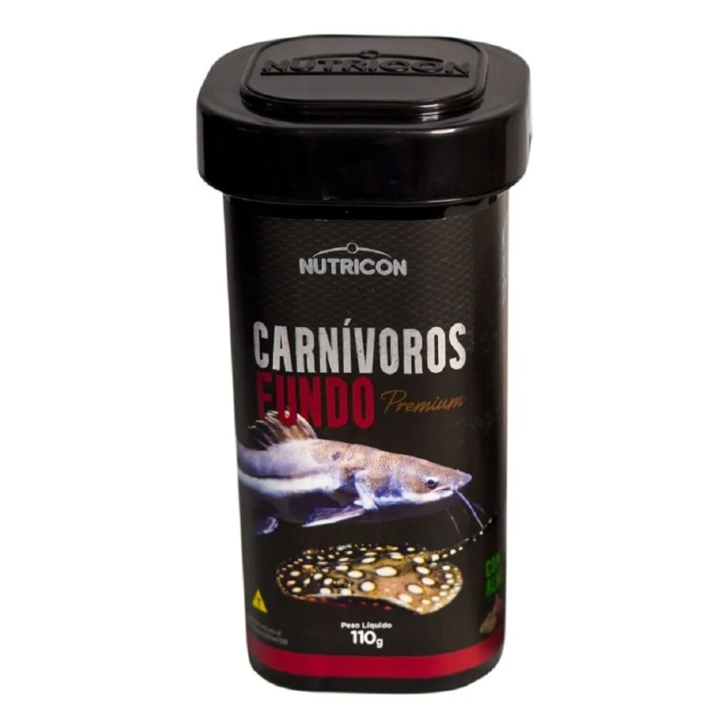 Nutricon Ração Premium Peixe Carnívoro Fundo 110g Com Alho