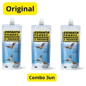 3 Espanta Pombos , Morcegos E Pardais (Sachê) 200g