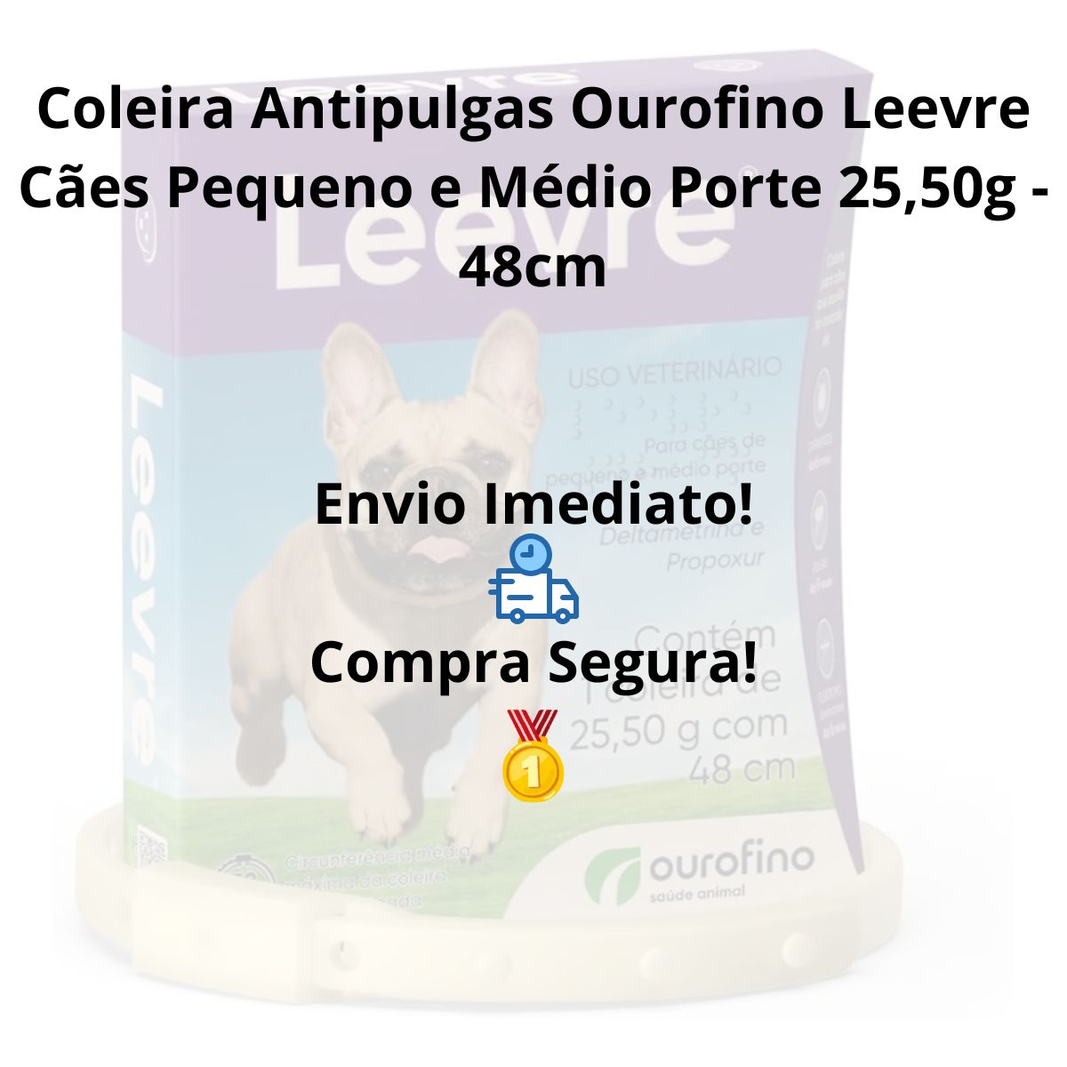 Leevre 48cm Coleira Anti Pulgas E Carrapatos P/m Ouro Fino - Imagem 10