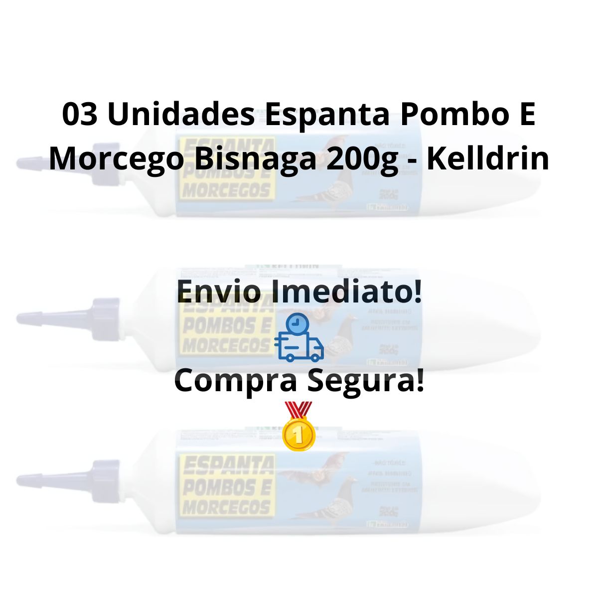 3 Espanta Pombos Morcegos (Bisnaga) 200g - Imagem 7