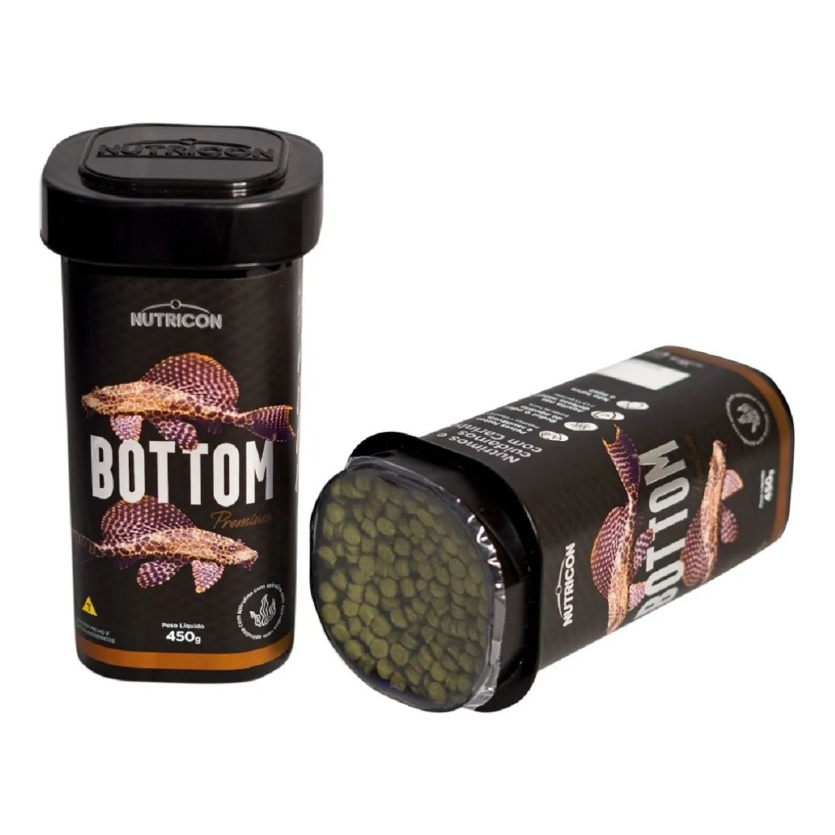Ração Nutricon Para Peixes De Fundo Bottom Premium 450g - Imagem 2