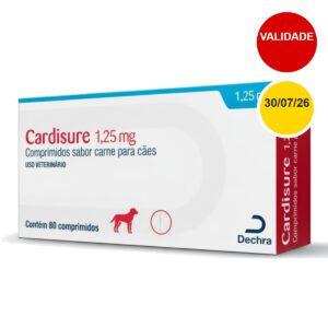 Cardisure 1,25mg Dechra 80 Comprimidos Para Cães Sabor Carne - Dechra