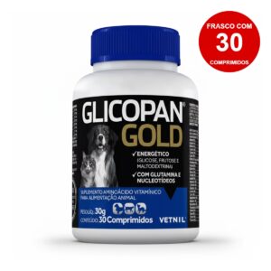 Glicopan Gold 30 Comprimidos - Suplemento Vitamínico Para Cães E Gatos - Vetnil