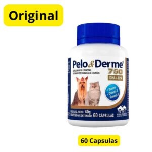 Pelo E Derme 750 Suplemento 60 Capsulas - Vetnil