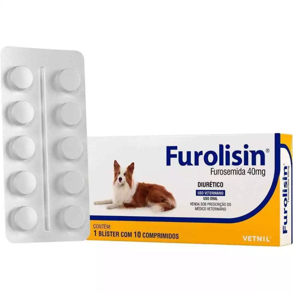 Furolisin 40mg - 10 Comprimidos - Vetnil