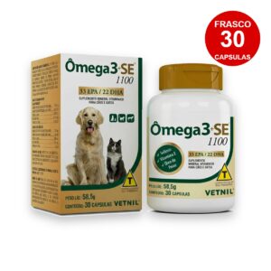 Ômega 3 Se 1100 Suplemento Para Cães E Gatos - 30 Capsulas - Vetnil