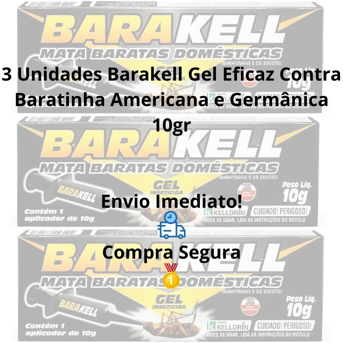 3 Barakell Gel 10g Eficaz Contra Baratas - Kelldrin - Imagem 7