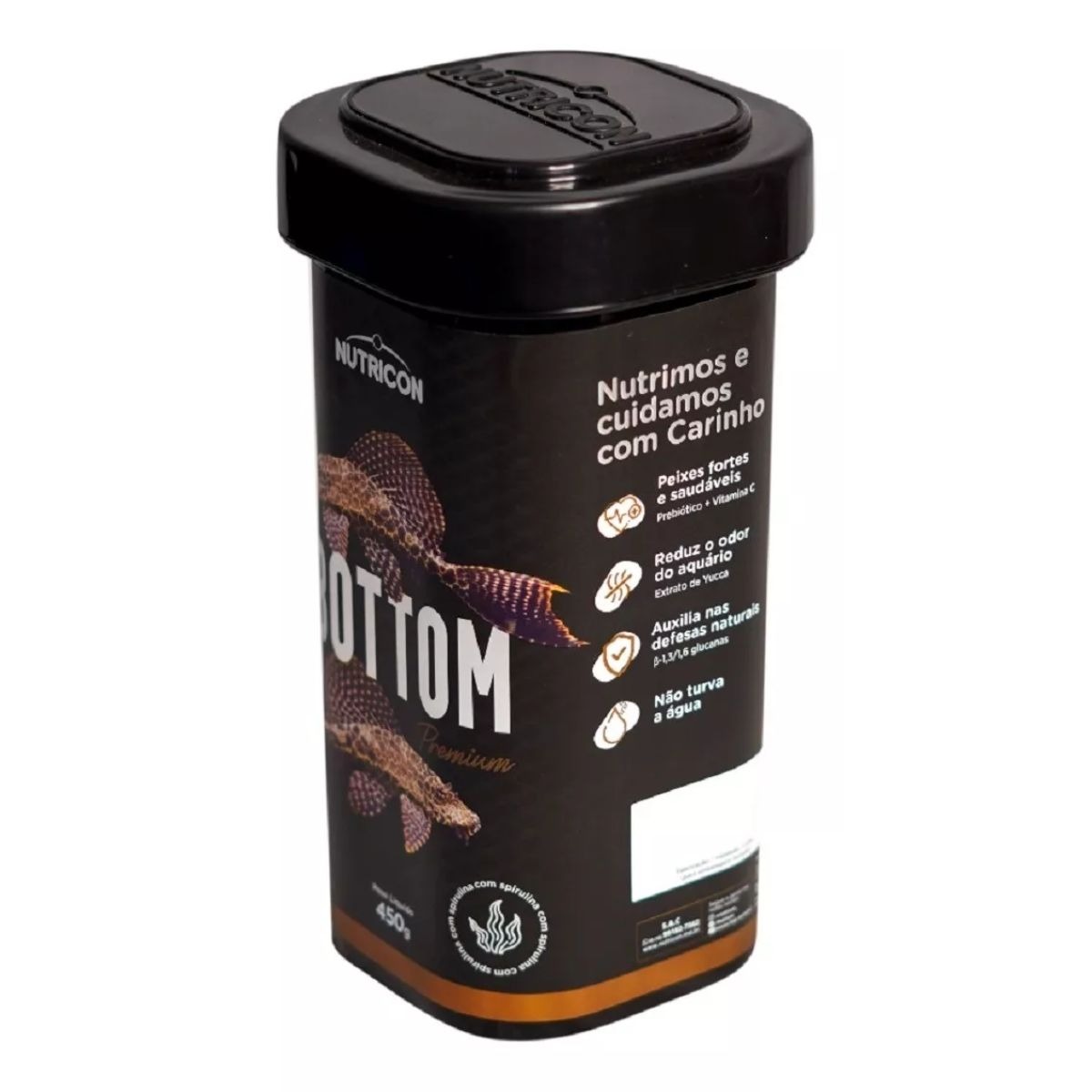Ração Nutricon Para Peixes De Fundo Bottom Premium 450g - Imagem 3