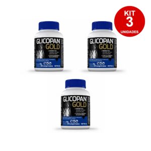 3 Glicopan Gold 30 Comprimidos - Suplemento Vitamínico Para Cães E Gatos - Vetnil