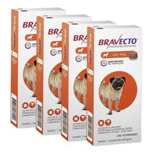 4 Un Bravecto 4,5kg a 10kg