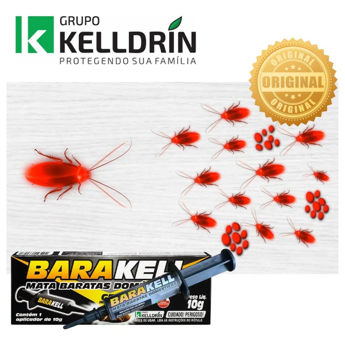 3 Barakell Gel 10g Eficaz Contra Baratas - Kelldrin - Imagem 5