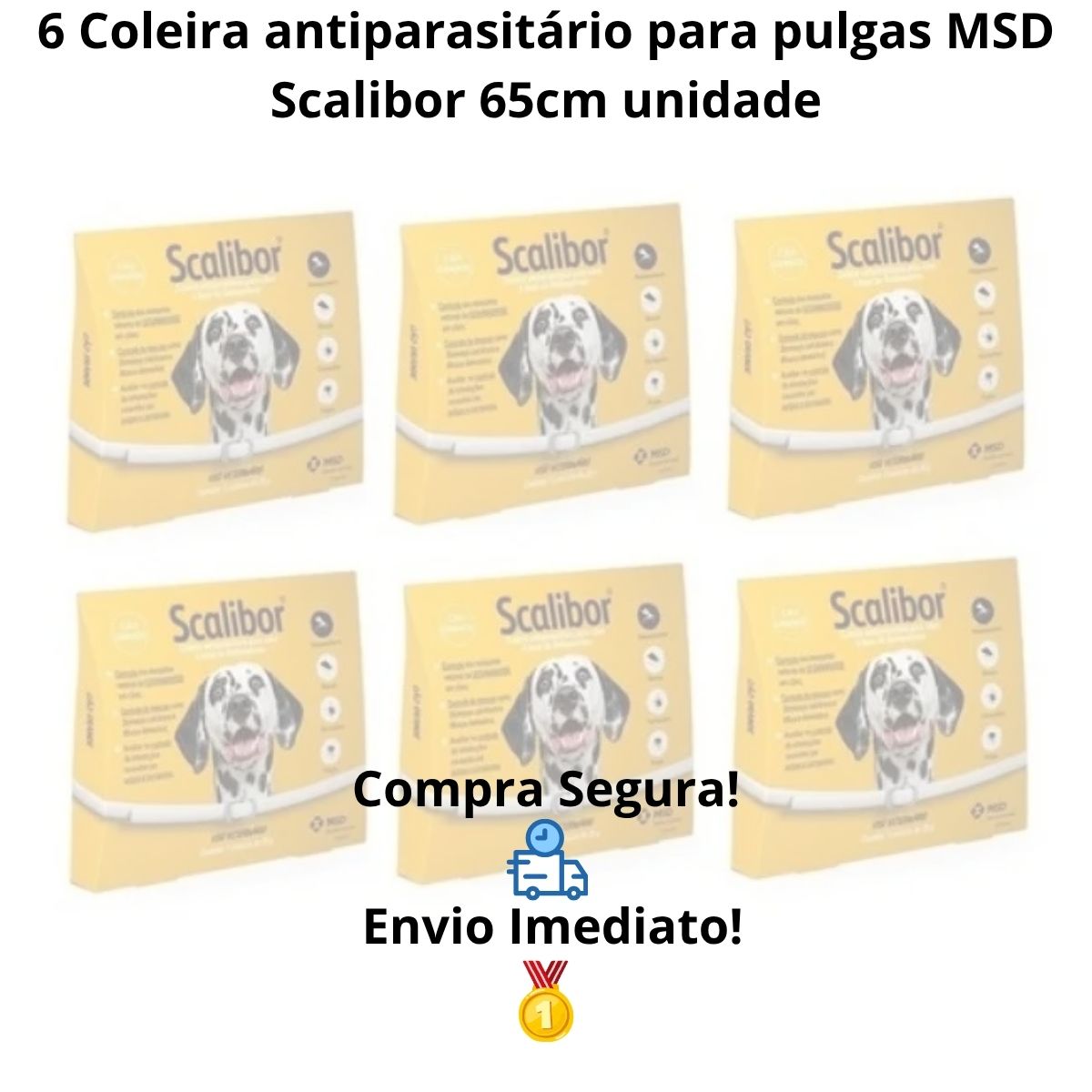 Kit 6 Scalibor Cães Grandes 65cm - MSD - Imagem 10
