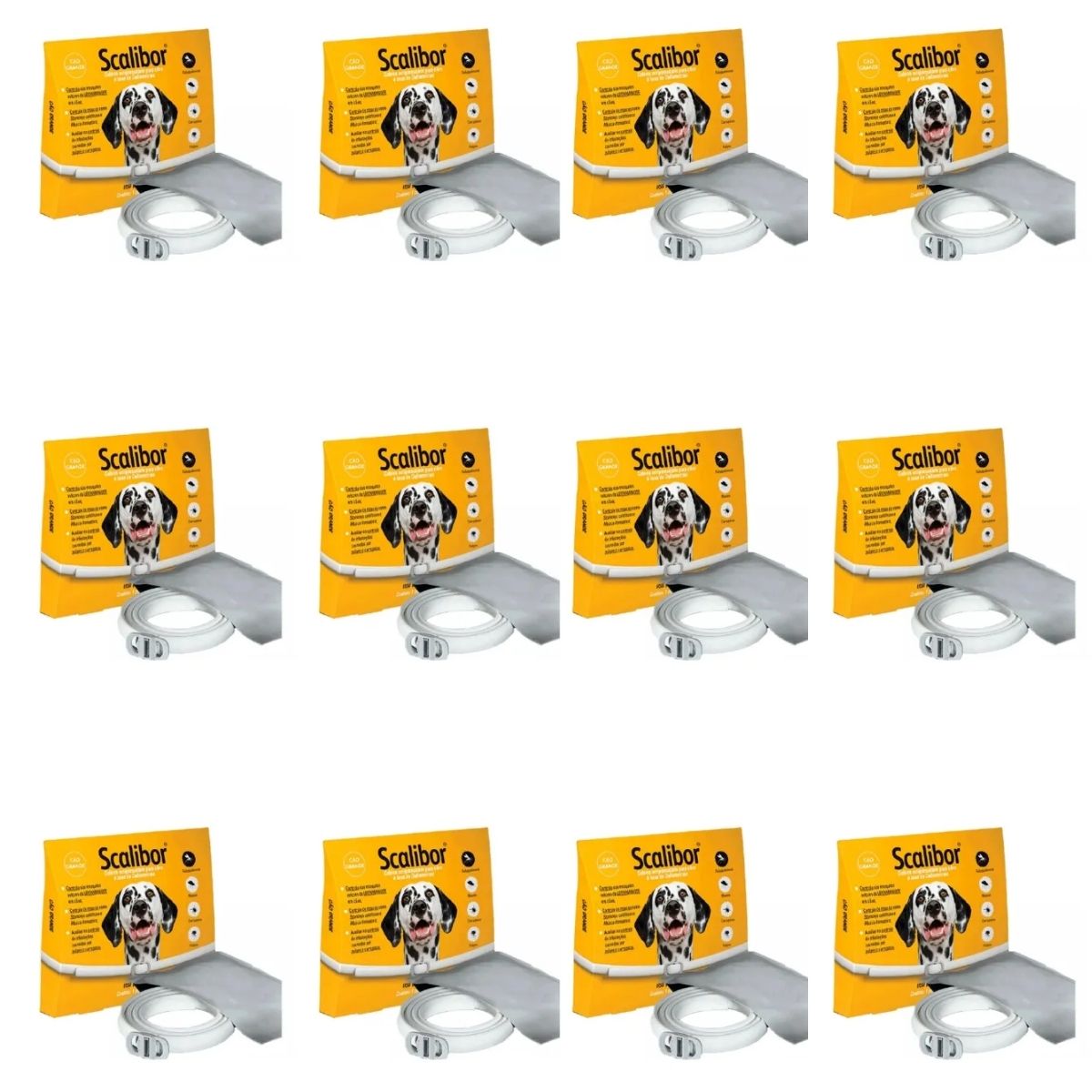 Kit 12 Scalibor Cães Grandes 65cm - MSD