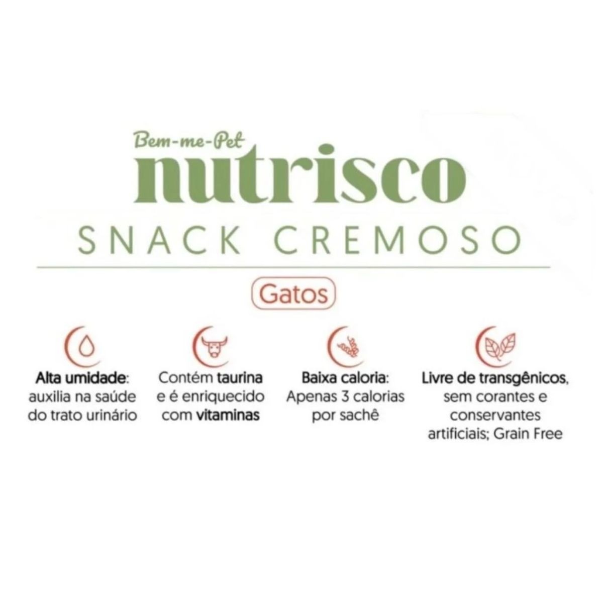Pack 4 Sachês Snack Cremoso Nutrisco 56g Atum E Caranquejo - Imagem 3