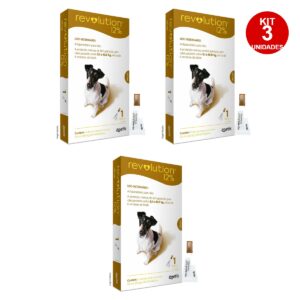3 Revolution Marrom Antipulgas Cães De 5,1kg À 10kg 1 Pipeta