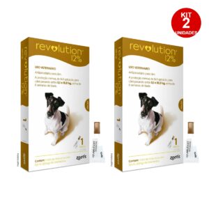2 Revolution Marrom Antipulgas Cães De 5,1kg À 10kg 1 Pipeta