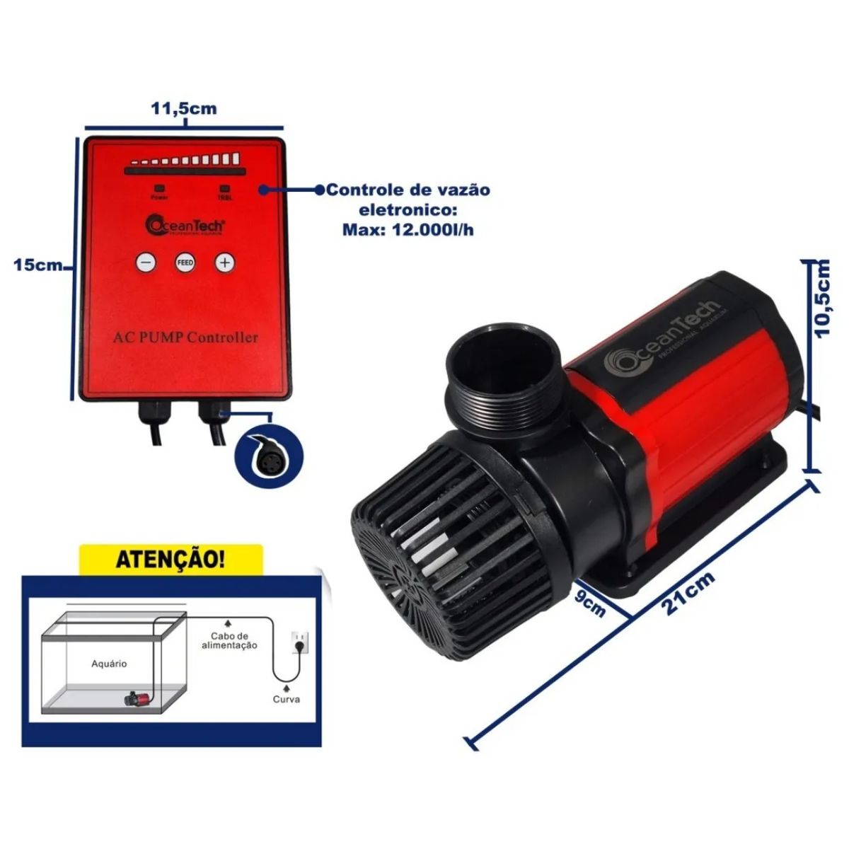 Bomba Submersa Ac-12000 220v - Ocean Tech - Imagem 4
