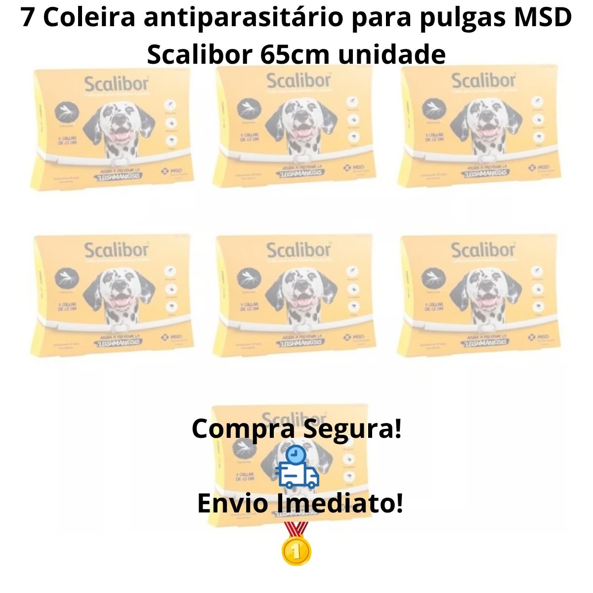 Kit 7 Scalibor Cães Grandes 65cm - MSD - Imagem 10