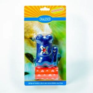 Roxo Kit Higiene P/ Coleira 1 Chaveiro + 2 Rolos - Chalesco