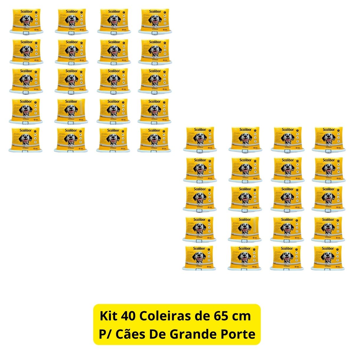 Kit 40 Scalibor Cães Grandes 65cm - MSD - Imagem 2