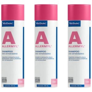 3 Shampoo Allermyl 250ml - Para Cães - Virbac