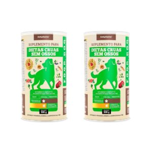 2 Food Dog Dietas Cruas Sem Ossos 500g Suplemento