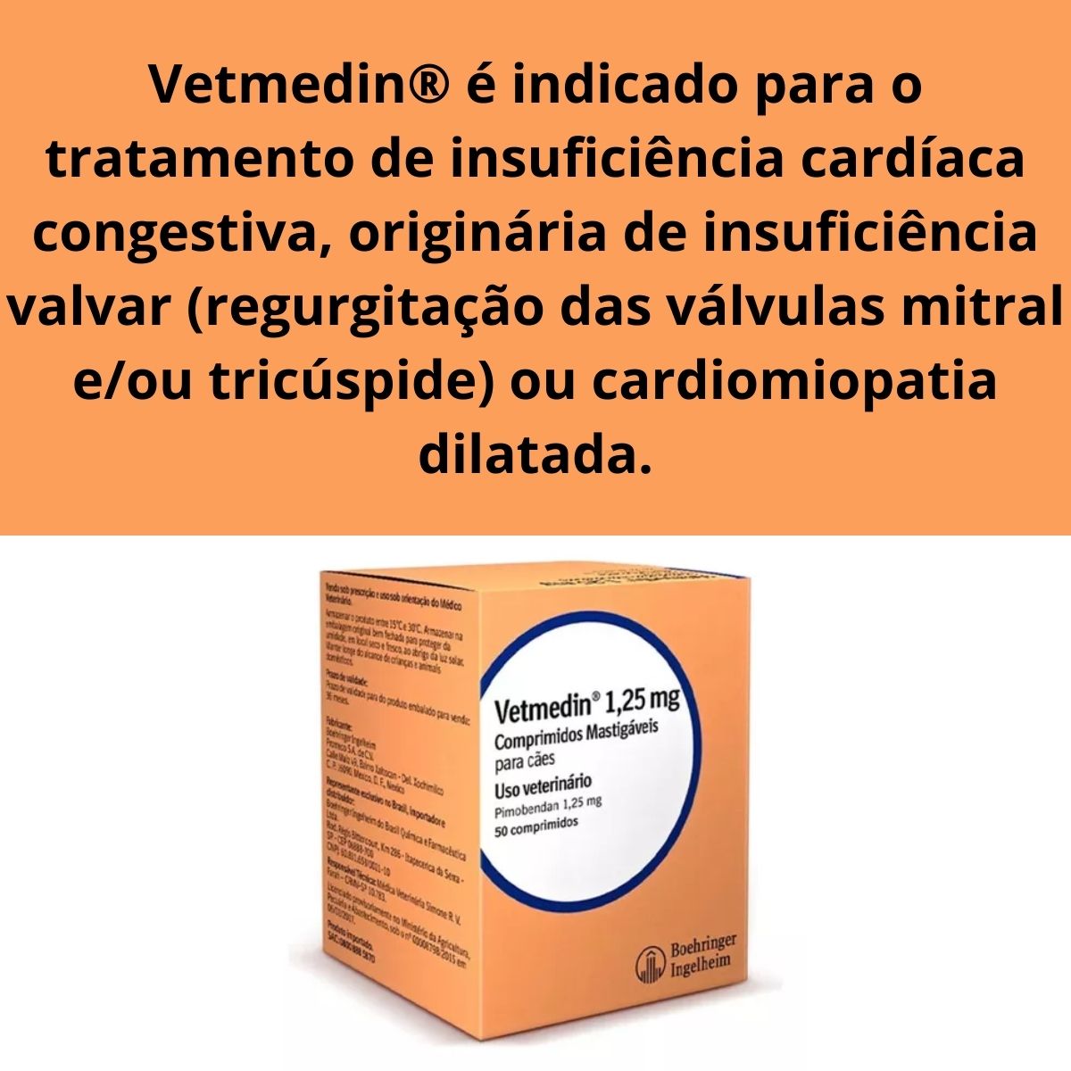 Kit 03 Vetmedin Mastigável Cães 1,25mg C/50 Comprimidos Cada - Imagem 3