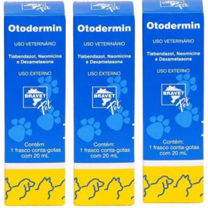 3 Otodermin 20ml Gts Bravet Tratamento Otite Em Cães E Gatos