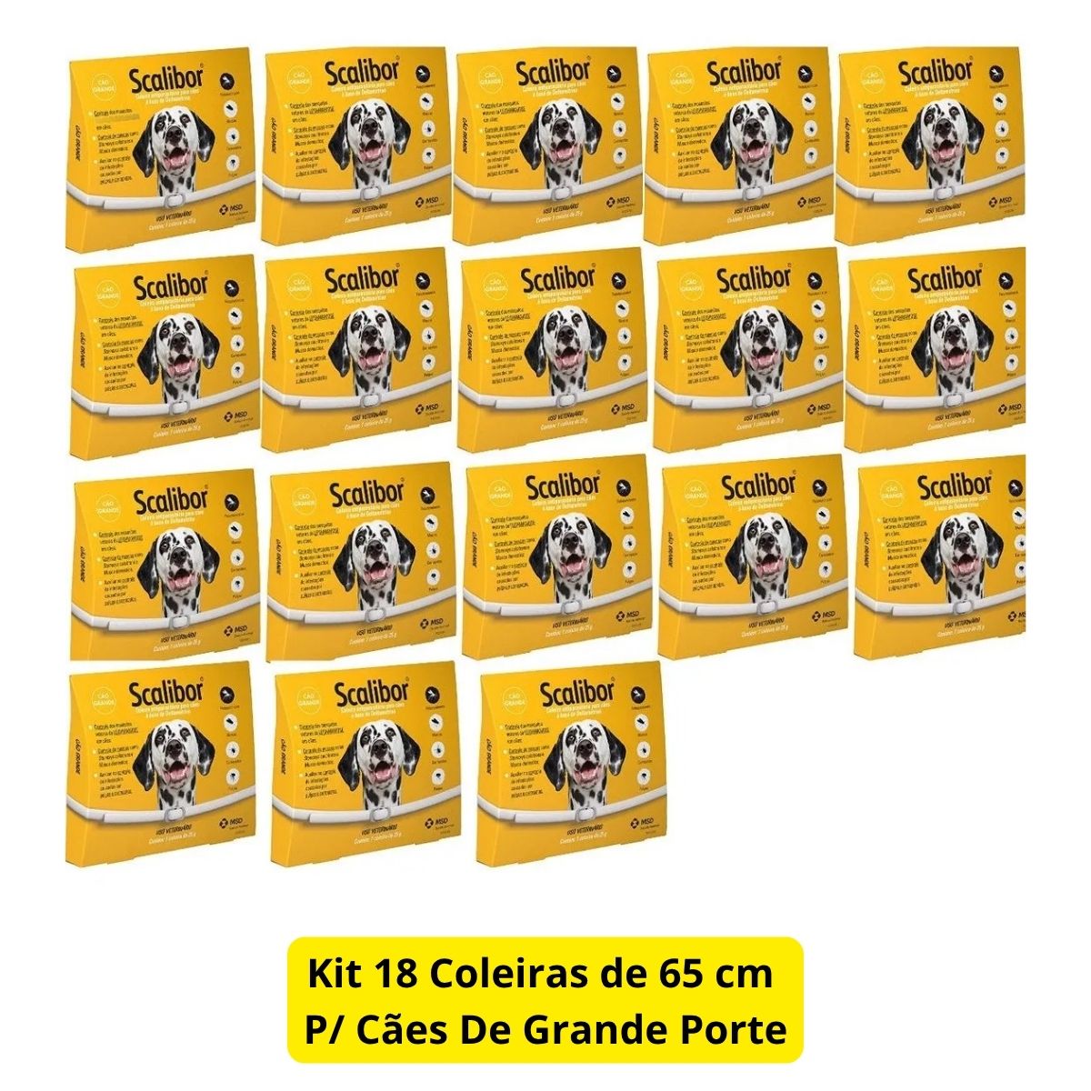 Kit 18 Scalibor Cães Grandes 65cm - MSD - Imagem 2