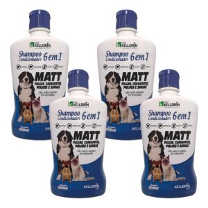 4 Shampoo E Condicionador 6x1 Matt Pulgas 500ml - Kelldrin