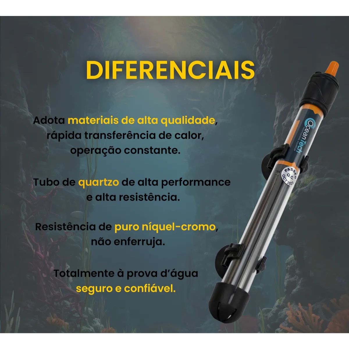 Kit 2 Termostato Oceantech X-6 300w 127v - Ocean Tech - Imagem 4
