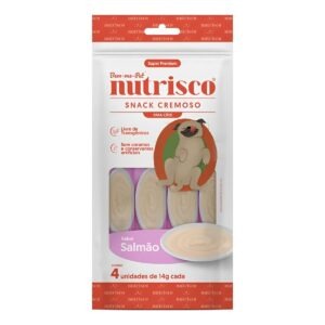 Pack 4 Sachês Snack Cremoso Nutrisco 56g Salmão - Para Cães