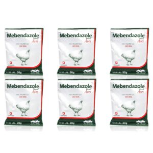 6 Mebendazole Vetnil Aves 30g - Vetnil