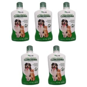 5 Shampoo E Condicionador Clorexidina 500ml - Kelldrin